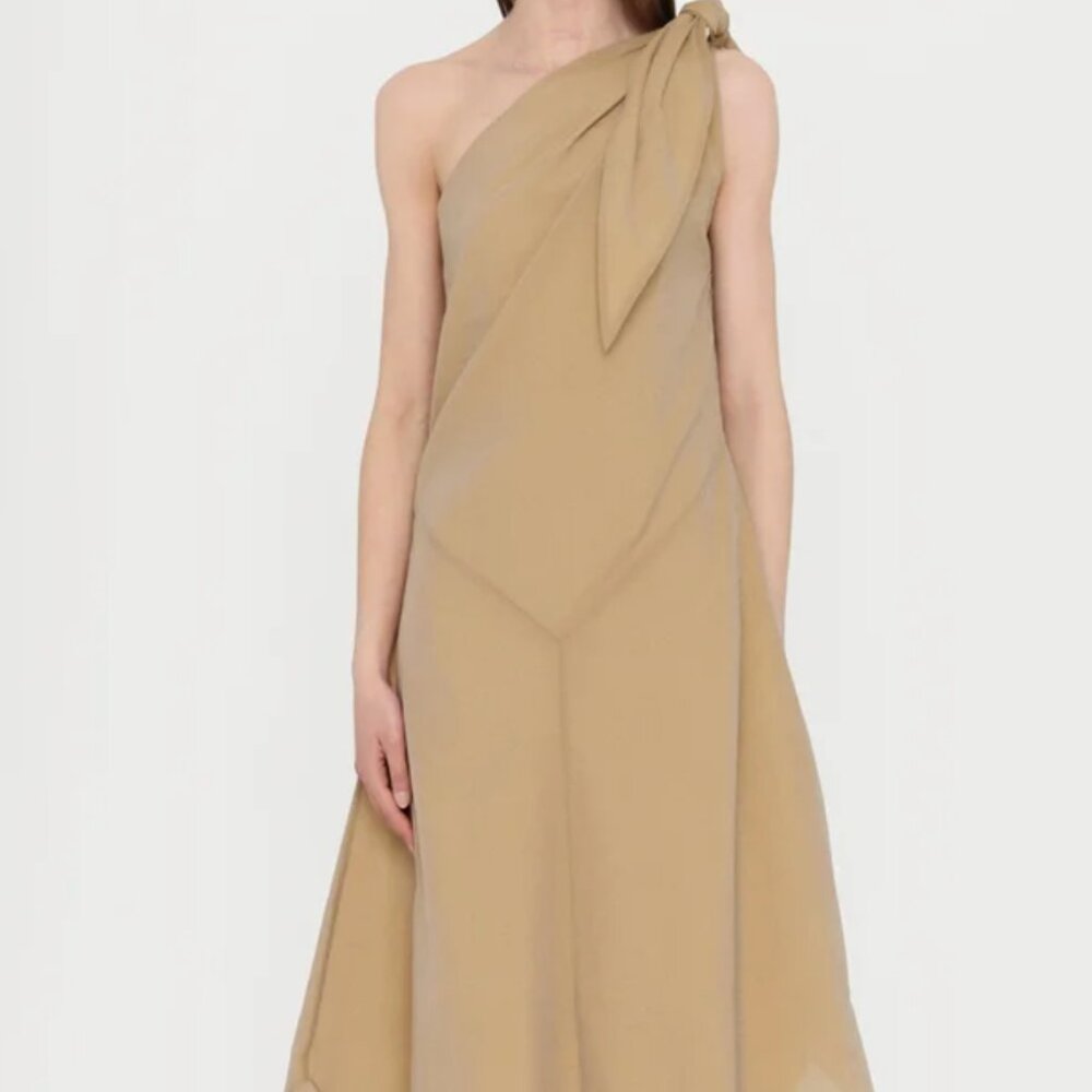 NEW NWT Rodebjer Spring Crinkled Dress Color: Tannin (XL)